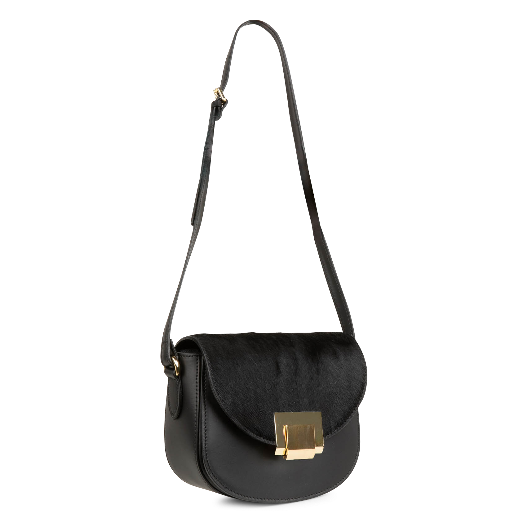ELISE - Sac bandoulière en cuir | Noir