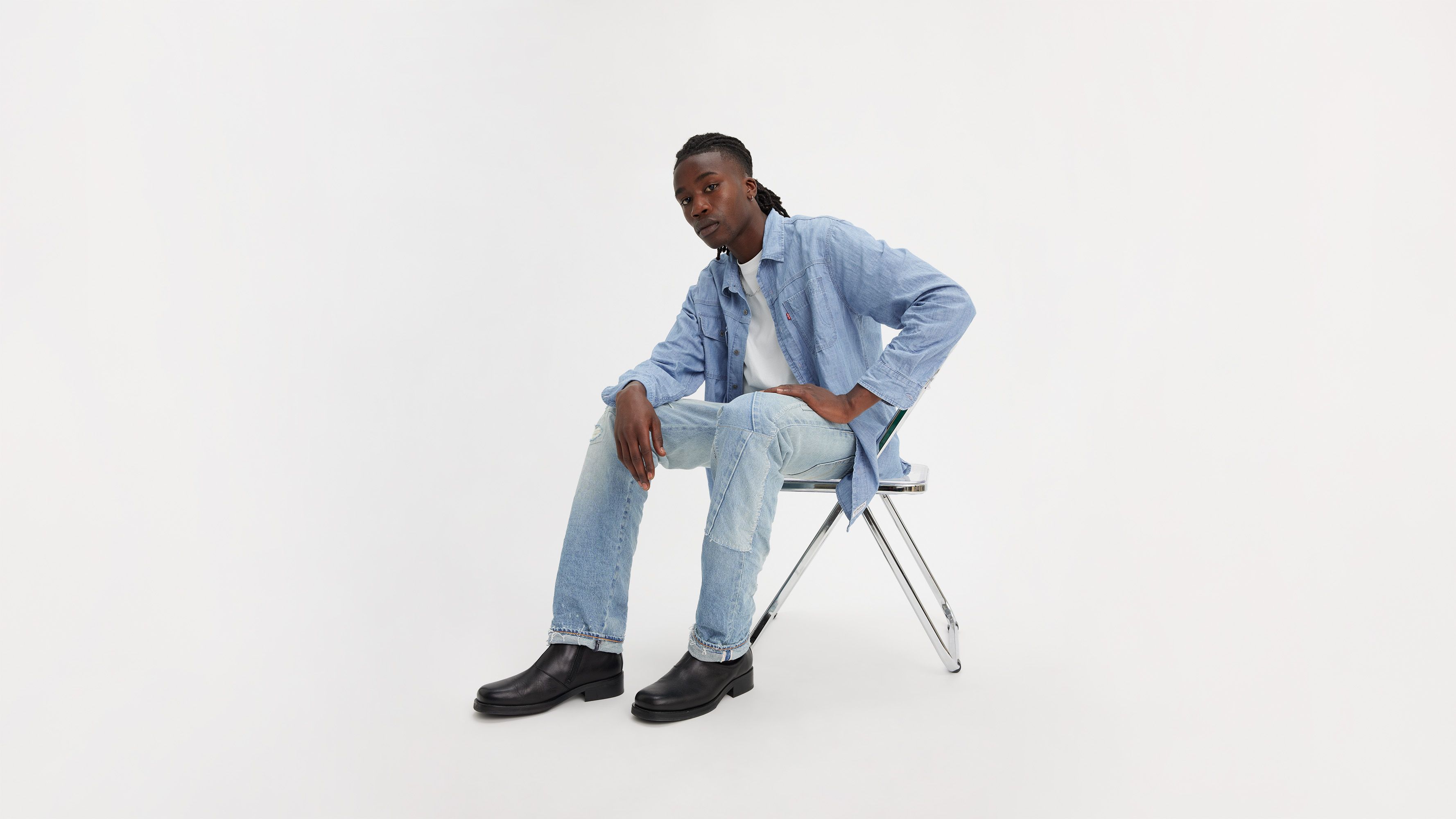 Levi's® jean 501® Original lisière selvedge - Happy To Be Here Destructed Hemp Selvedge - Bleu