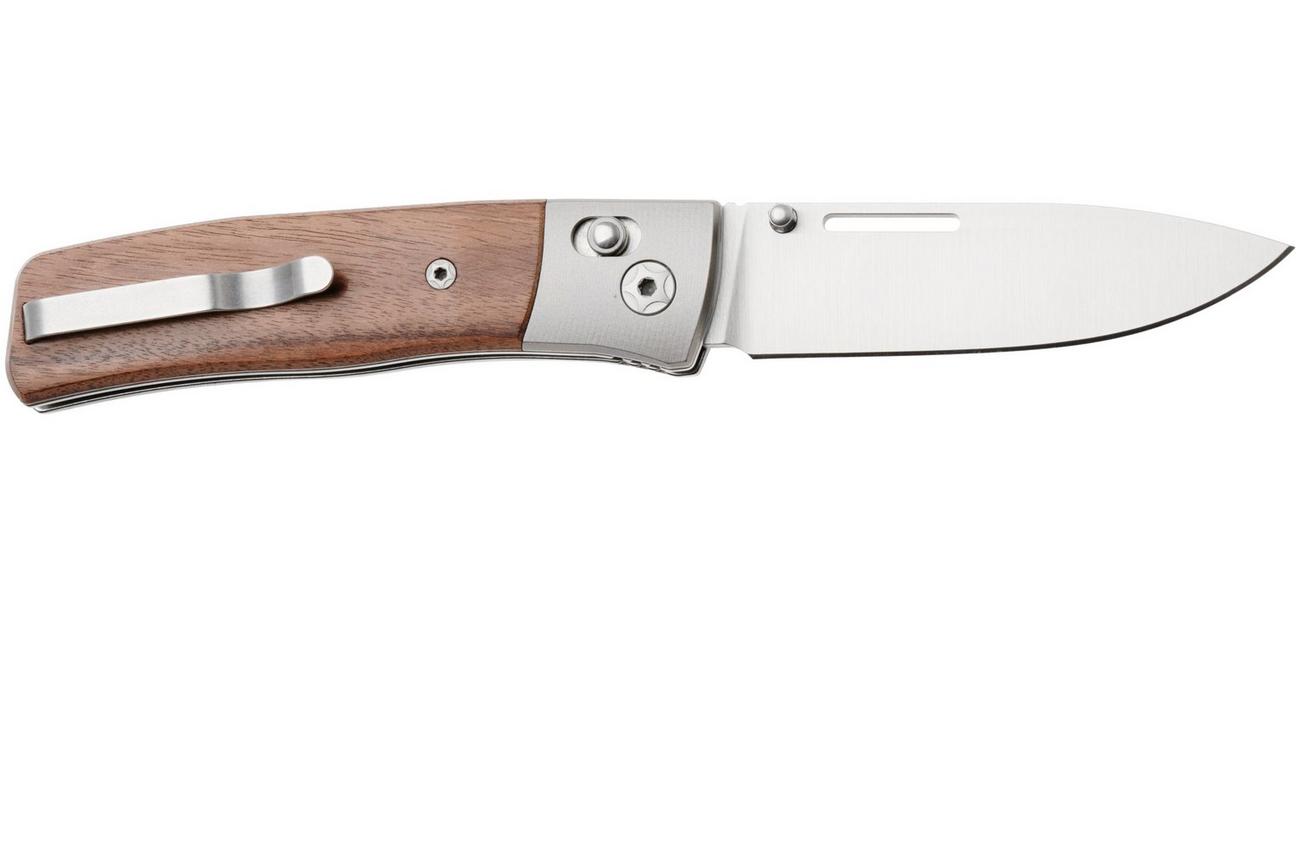 LionSteel NiNi NN2 ST M390 Satin, Titanium Bolsters, Santos Wood, zakmes, Gianni Pauletta design