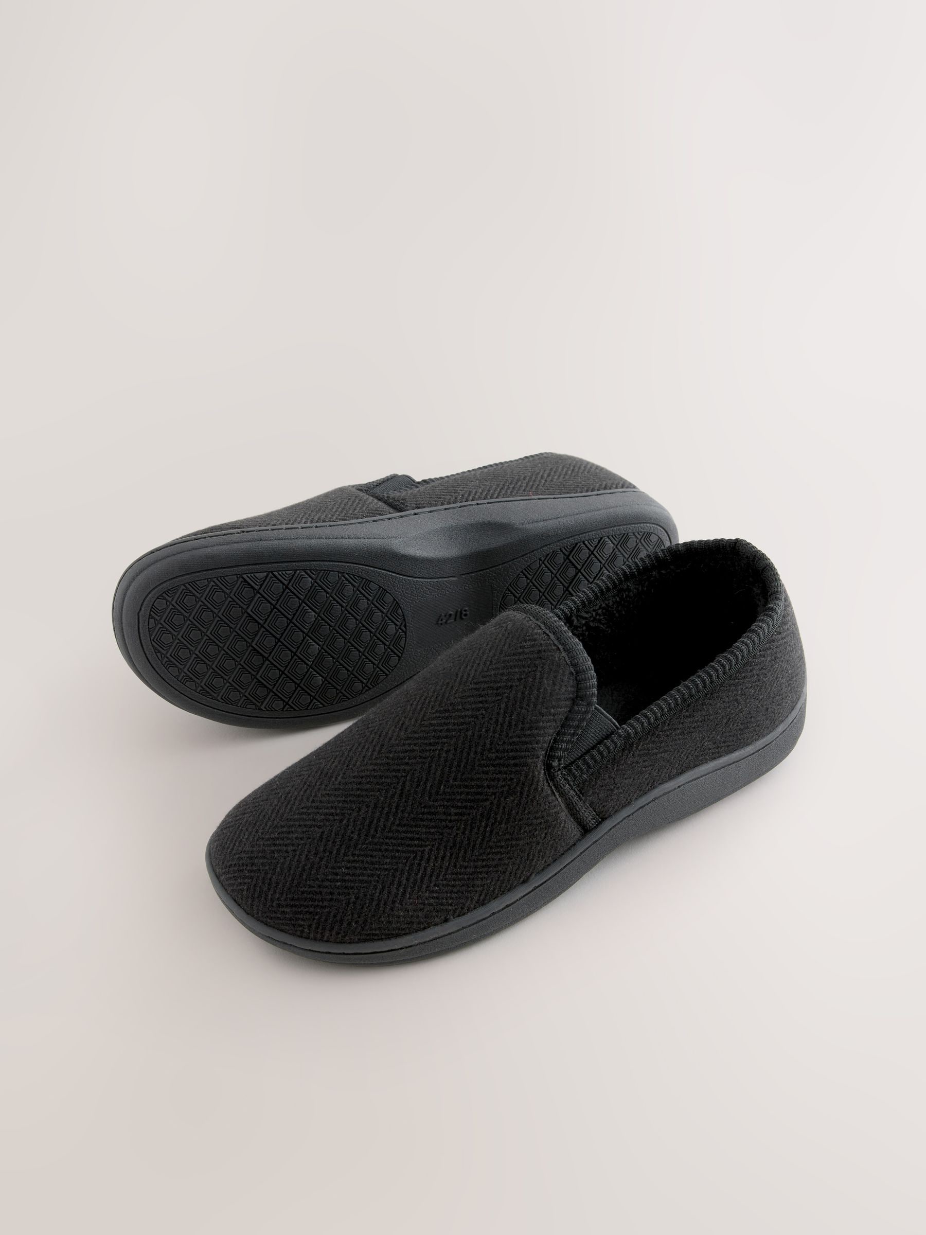 Zwart Ground - Pantoffels met dichte hiel