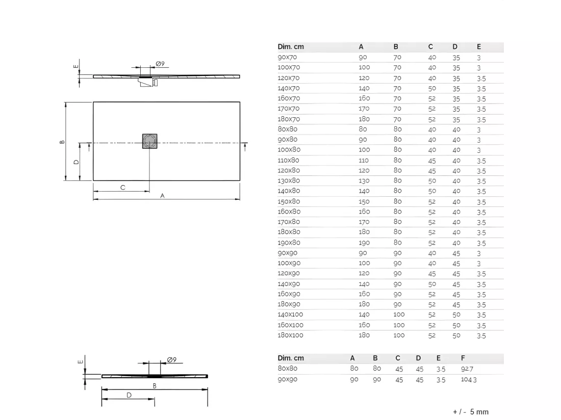 Receveur de douche 70 x 160 cm extra plat LOGIC surface ardoisée rectangulaire blanc