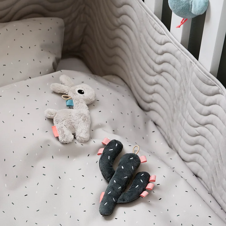 Done by Deer - Kinderbettwäsche Baby, 70 x 100 cm, Dreamy Dots, weiss