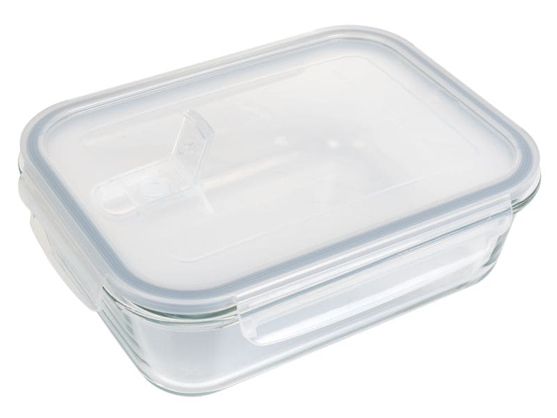 FURBER Vorratsbehälter Glas, 2 Stück, 1.5 L Spülmaschinenfeste und auslaufsichere Frischhaltedosen