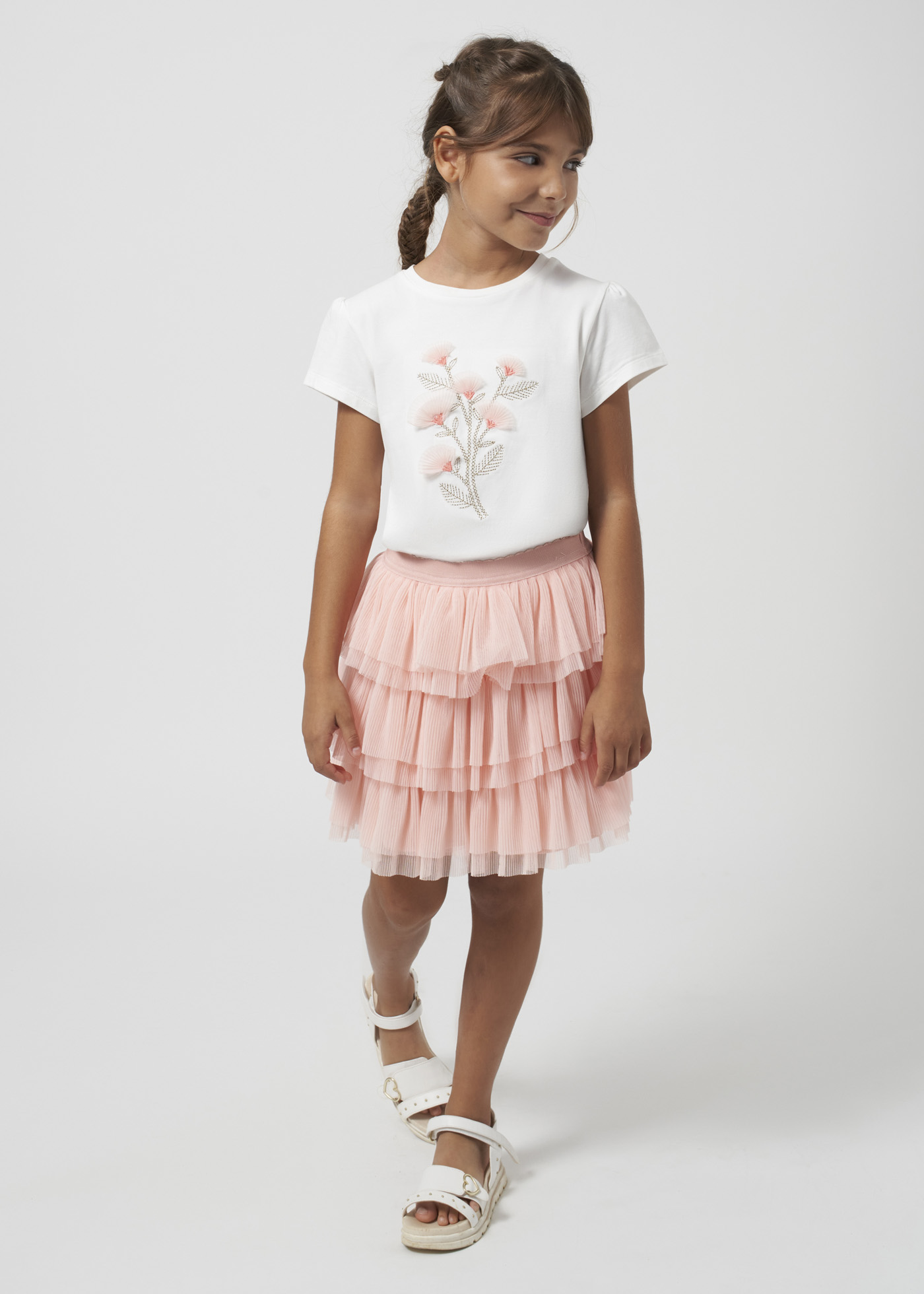 Fada de tule menina crua