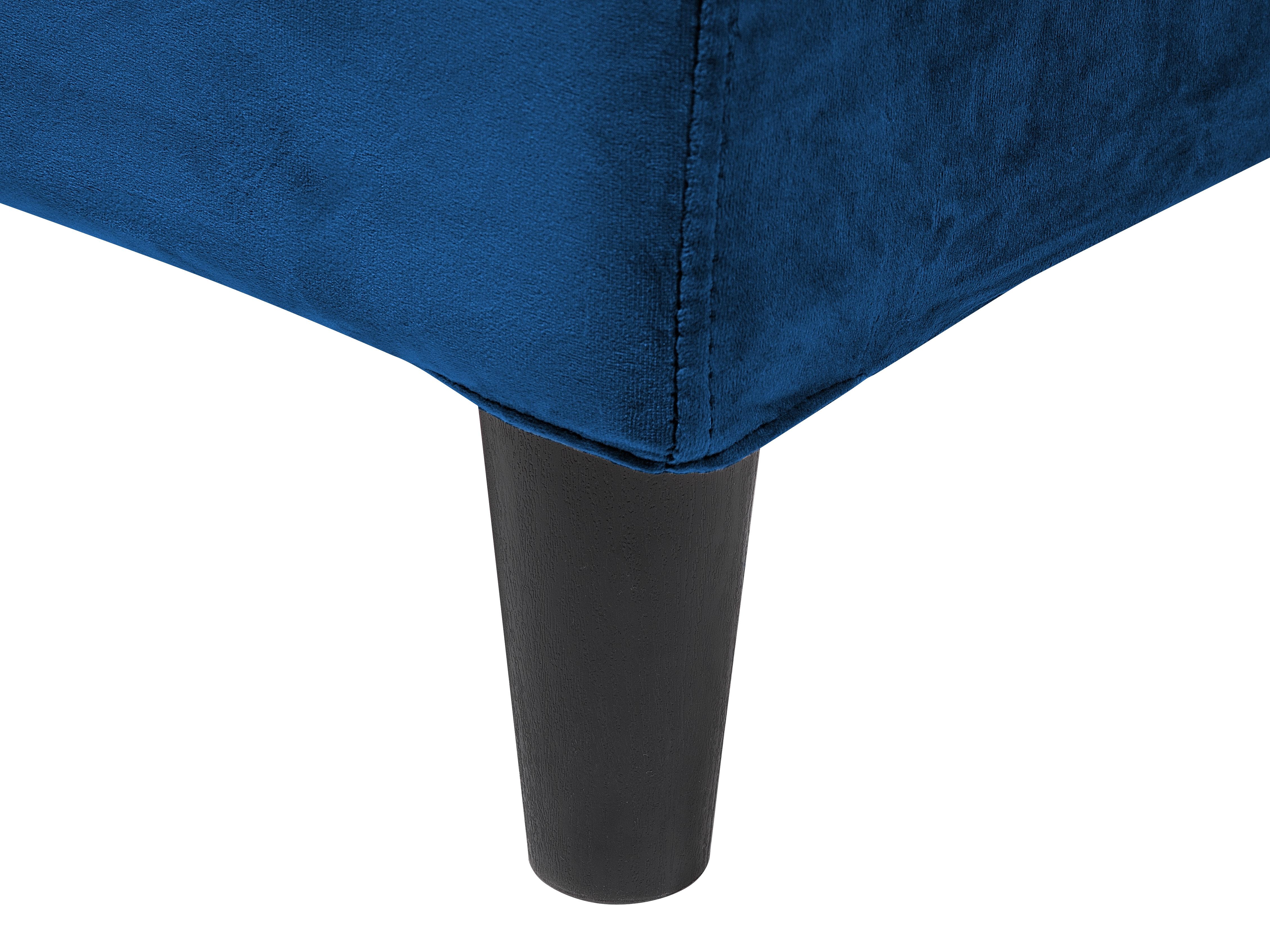 Bed Fluweel FITOU 180 x 200 cm Donkerblauw
