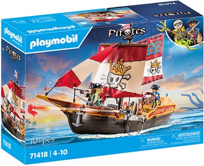 Playmobil 71418 Pirates Byggesett Lite Sjørøverskip