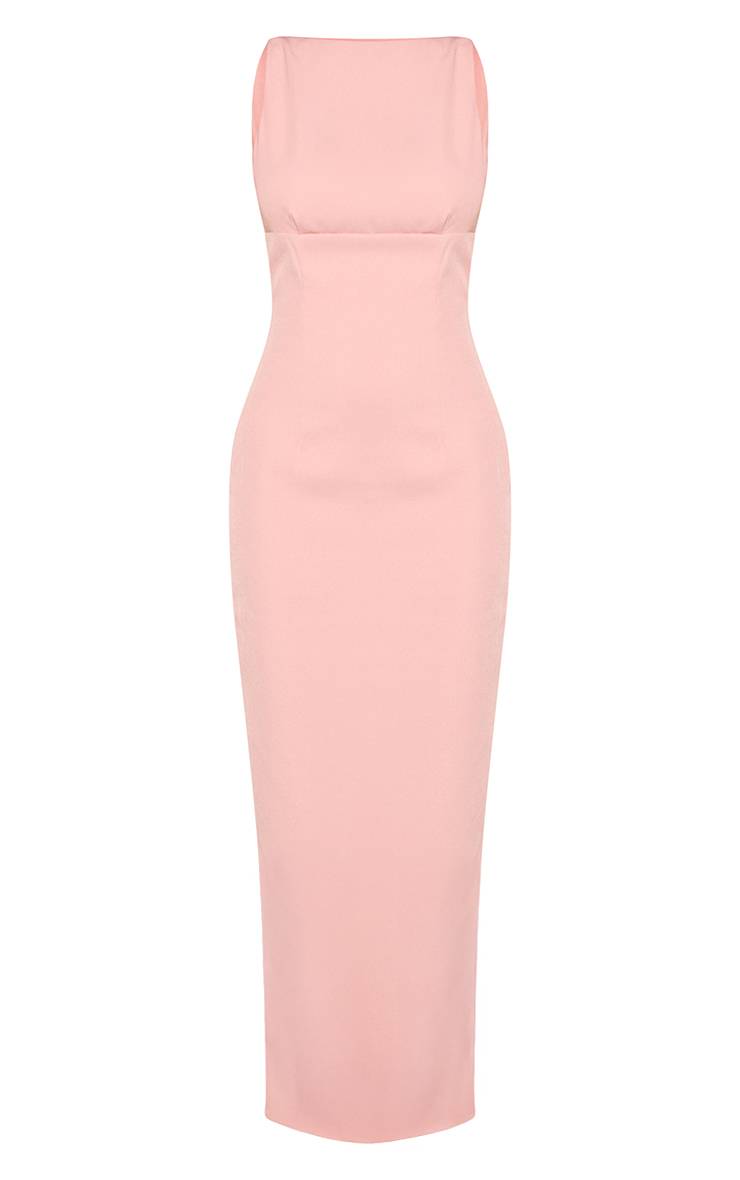 Rose Bébé Robe Longue Premium À Dos Échancré