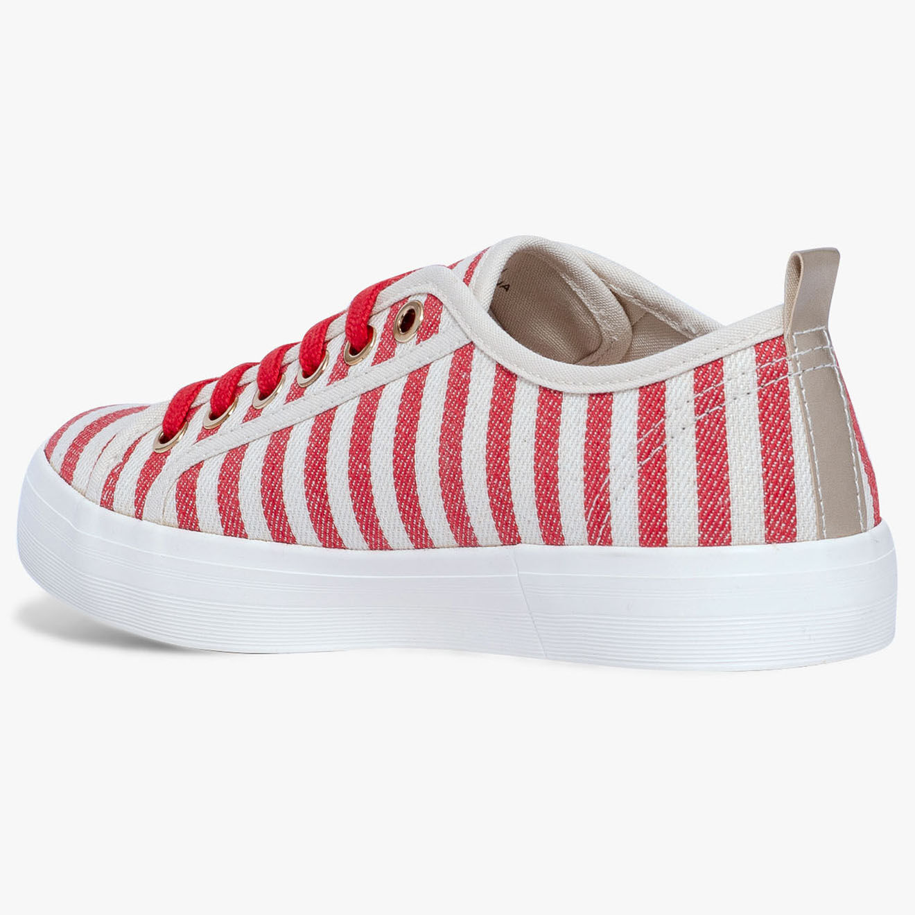 Bocage Sneakers Laurier rayées rouge/blanc