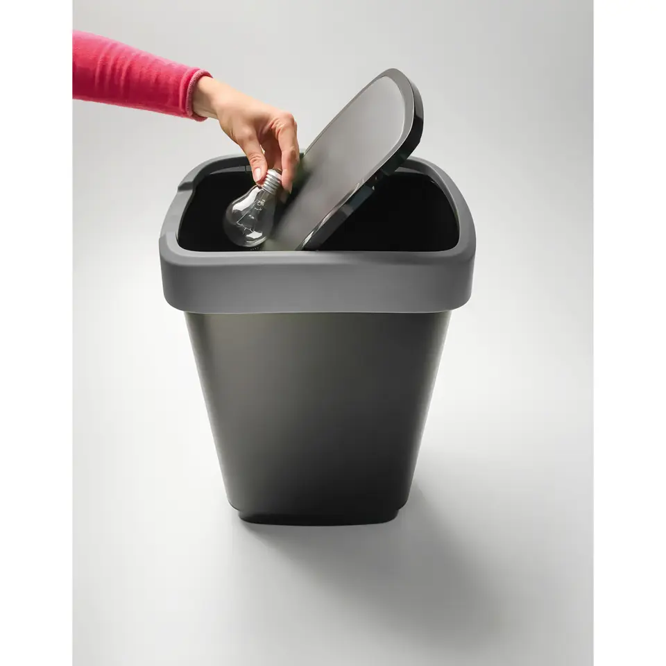 Rotho Afvalbak Twist 40 x 30 x 60 cm 50 l Polypropyleen Zilver
