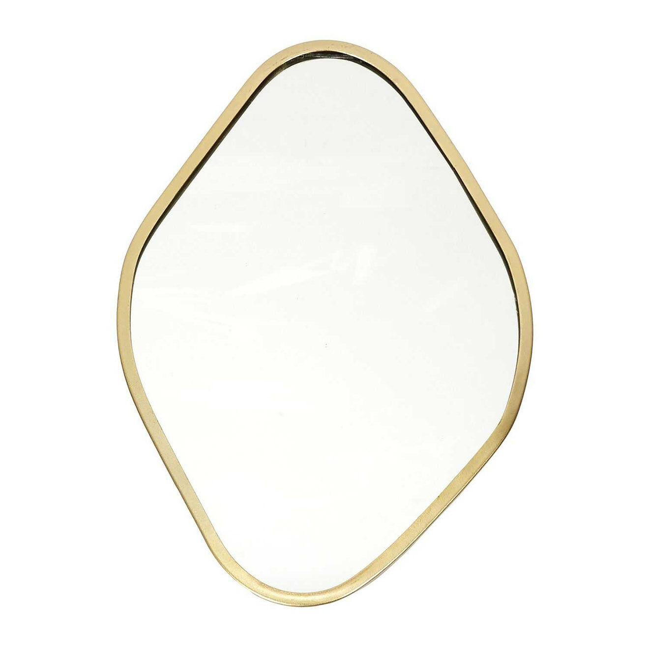 Home Deco Factory Miroir déco contour doré losange cuivre - 25x34 cm