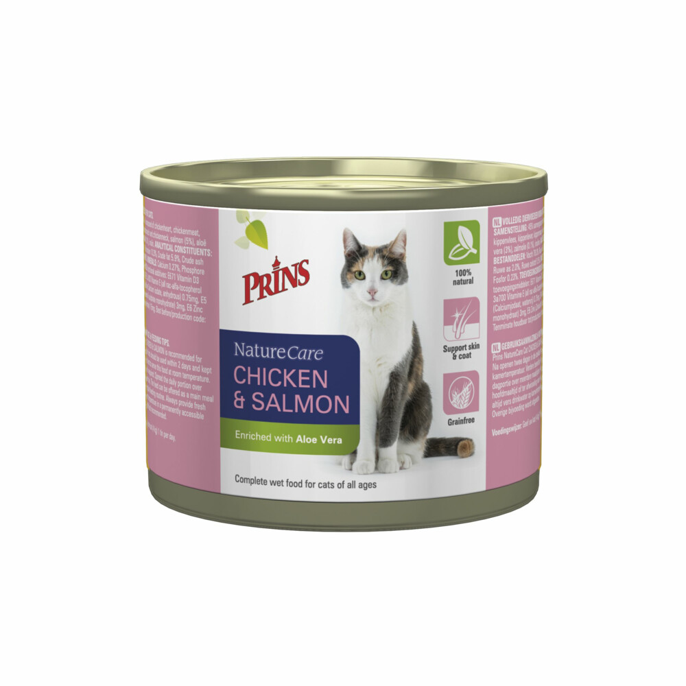 Prins NatureCare Kattenvoer Kip & Zalm200 gr