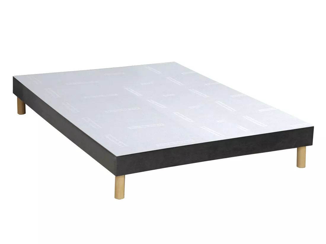 Ensemble 160 x 200 cm sommier + matelas hybride ressorts ensachés 7 zones mousse à mémoire de forme ép.25cm - IONIA de YSMÉE