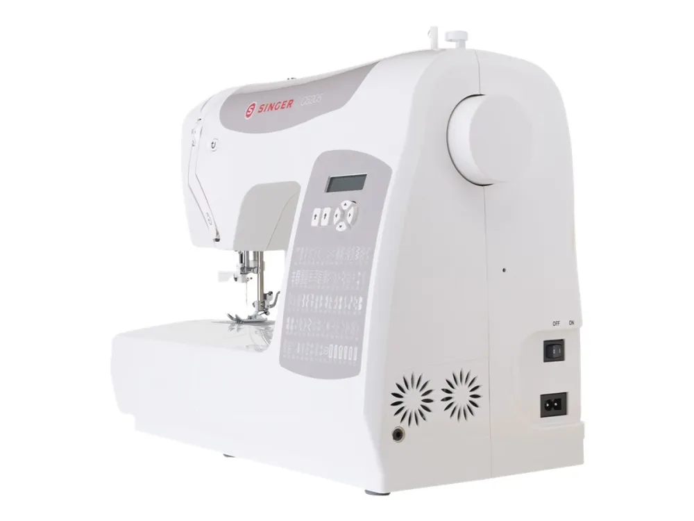 Singer C5205GR - Symaskine - 80 søm - 6 et-trins knaphuller - LCD display - grå