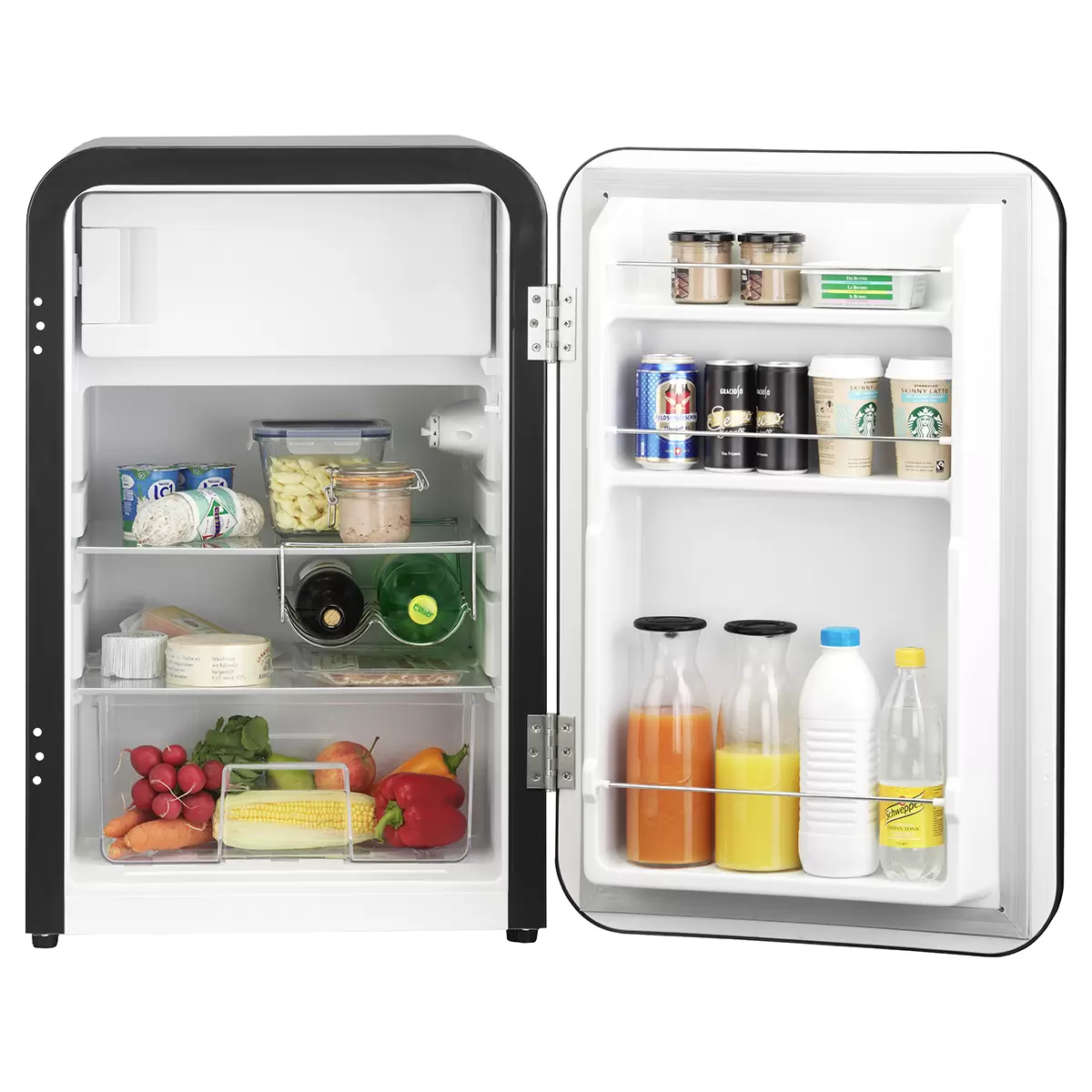 Kühlschrank Frescolino Classic schwarz,silber