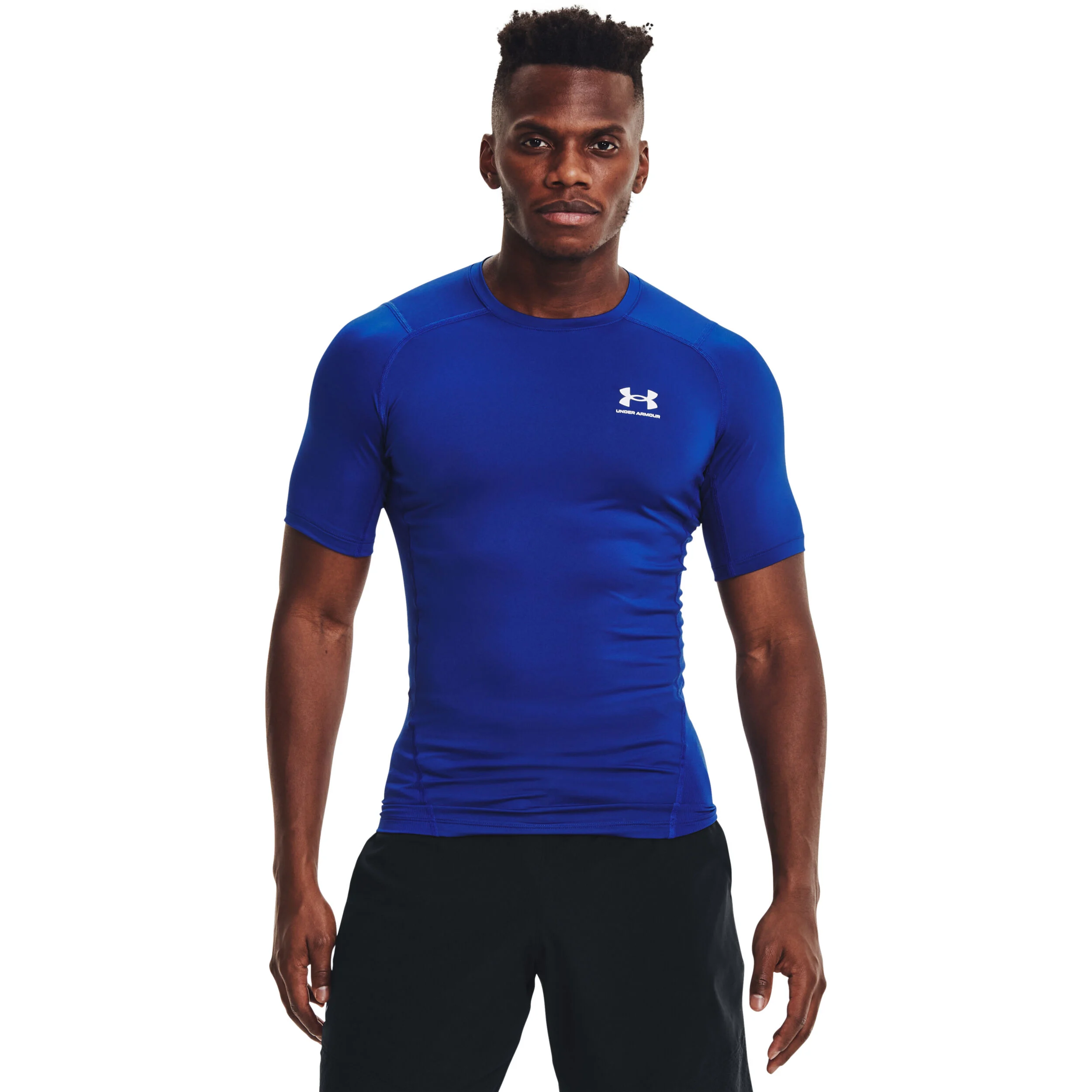 Under Armour Heatgear Comp T-shirt Hommes - Bleu , Blanc