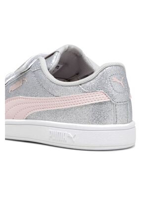 Puma Smash 3.0 Glitz Glam V PS Sneakers, Glacial Gray/Frosty Pink