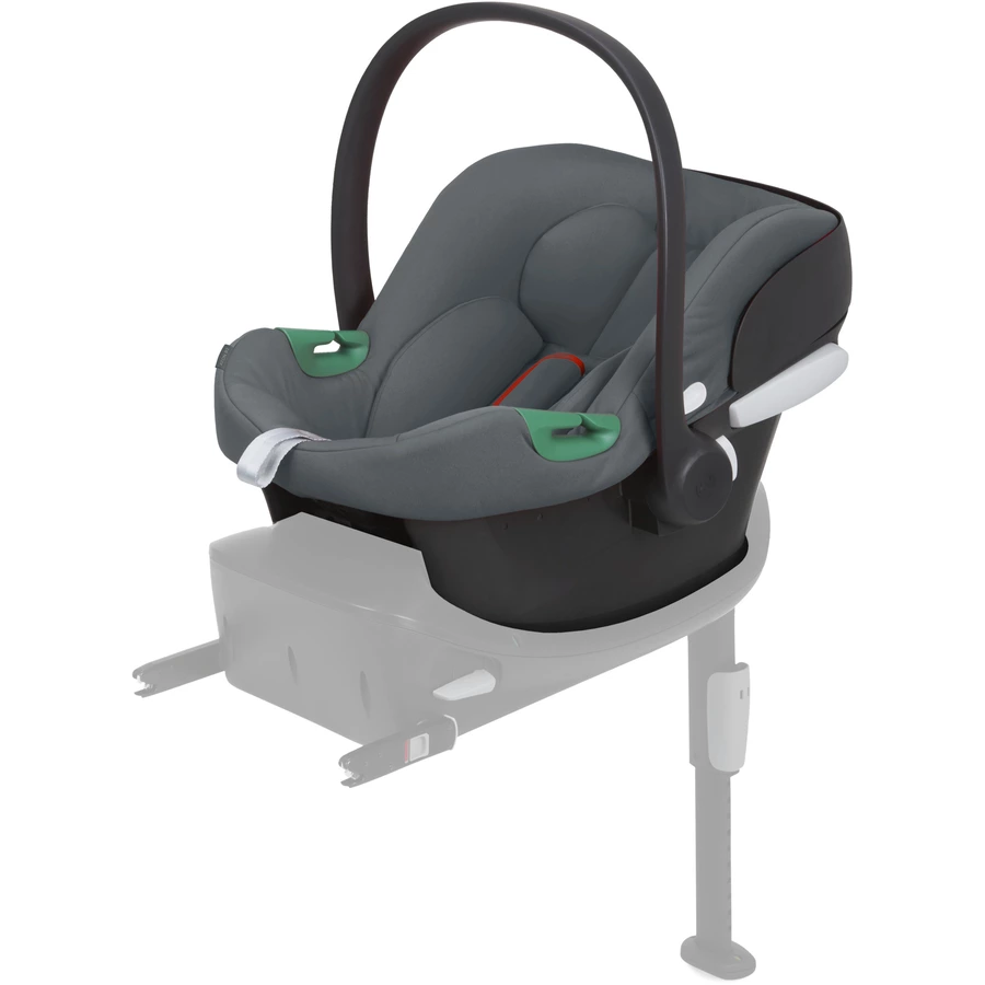 cybex GOLD 3 in 1 Reisesystem Kombikinderwagen Eos Lux inklusive Babyschale Aton B2 Silver Lava Grey