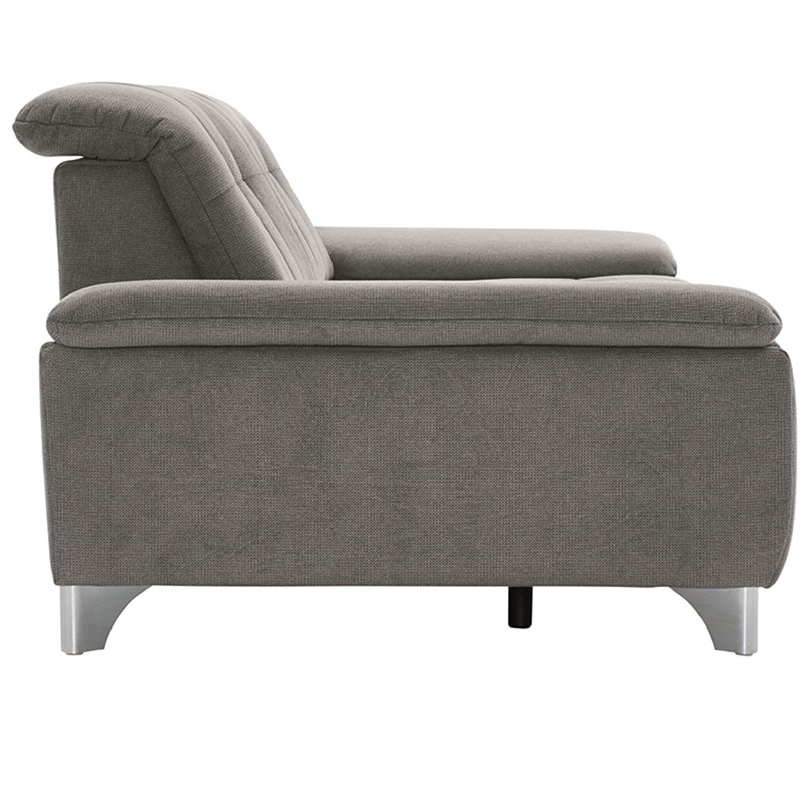 polsterpower 2,5-Sitzer-Sofa - Belle grey - Basismodell
