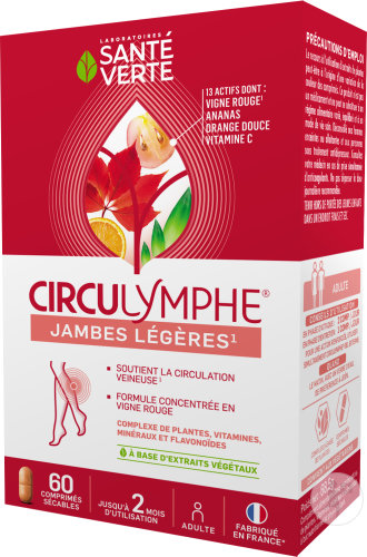 Santé Verte Circulymphe Jambes Légères 60 Comprimés
