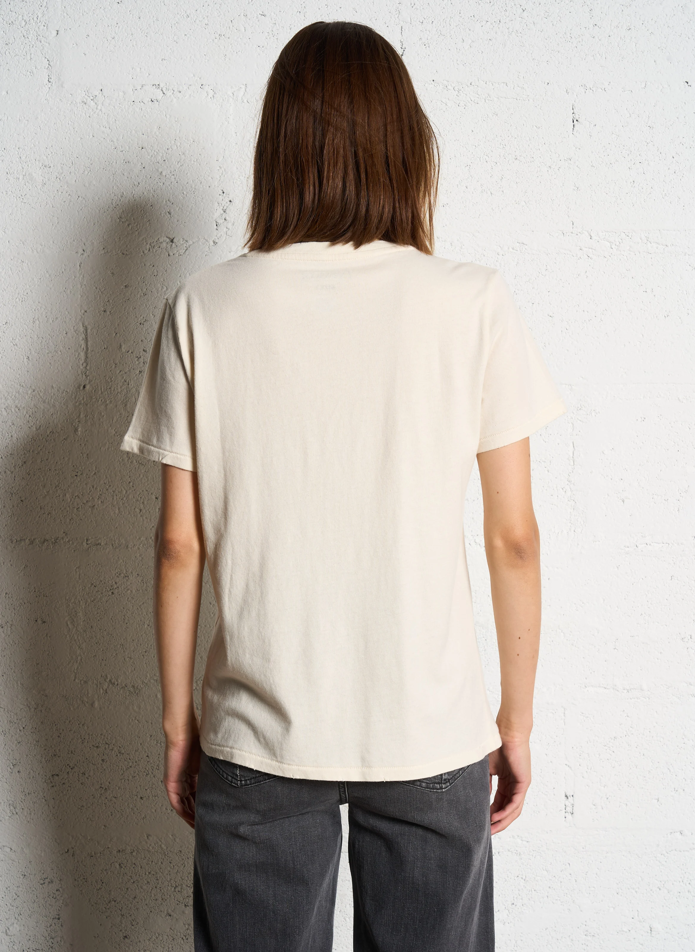 STARLIGHT STUFF - Tee-shirt droit col rond sérigraphié en coton | Beige