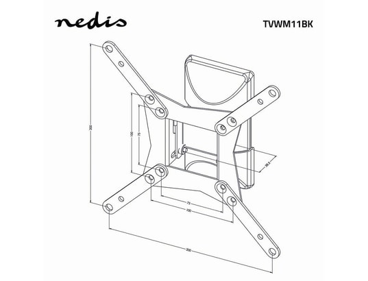 NEDIS - Support mural TVWM11BK