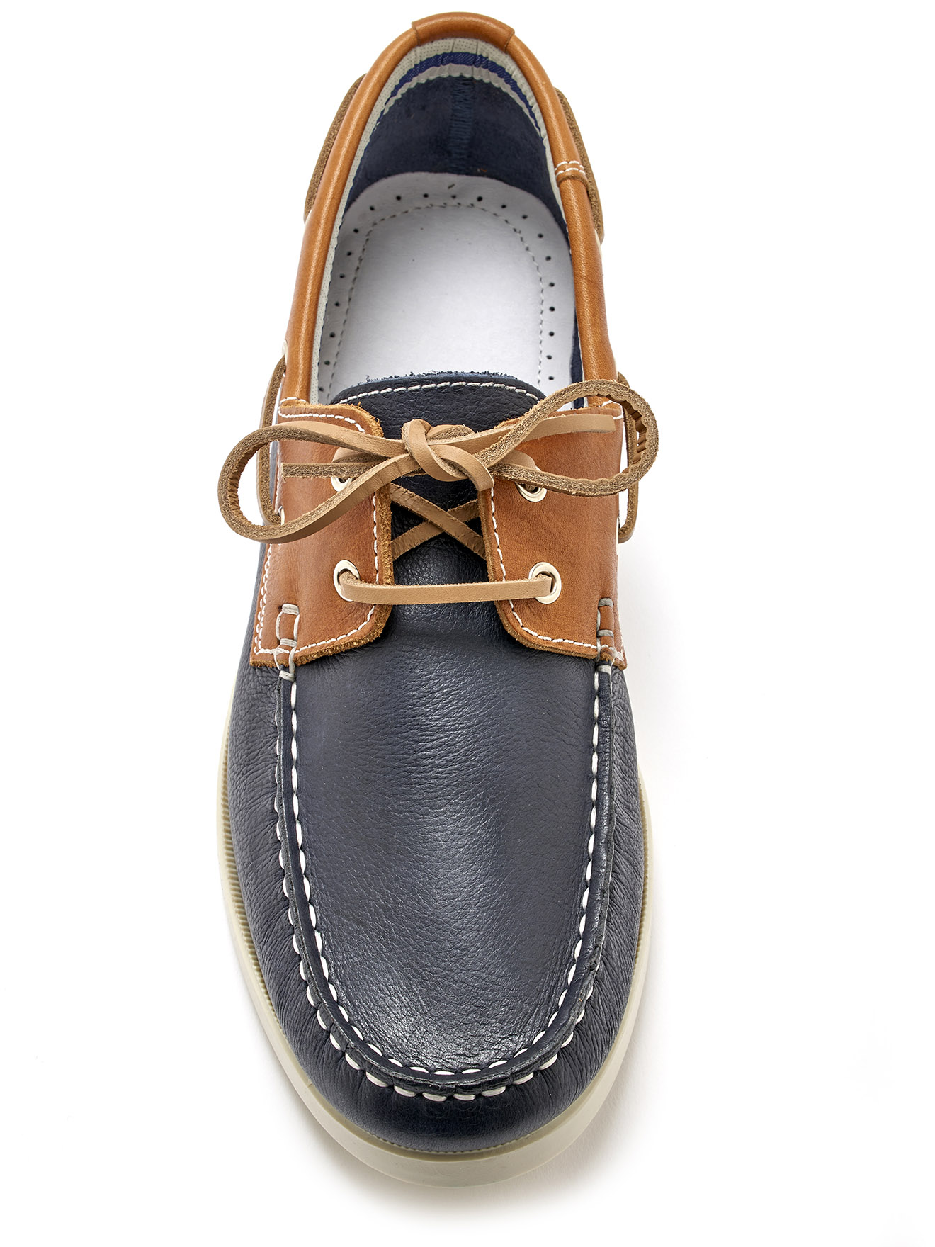 Derbies style bateau tout cuir