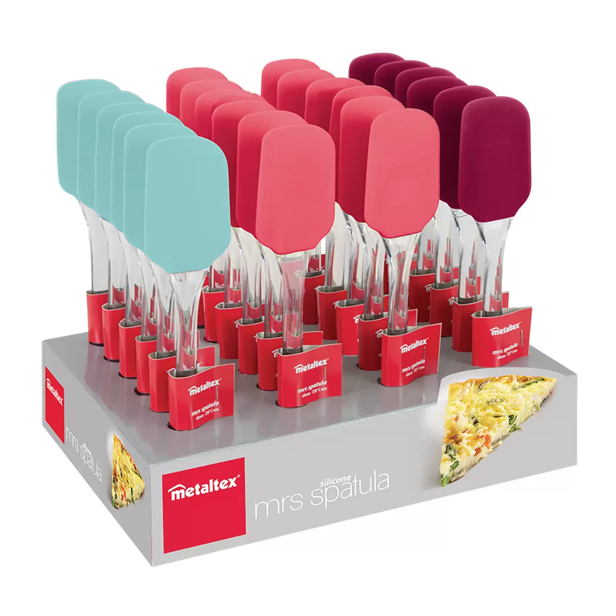 Teigschaber Mrs. Spatula mint,schwarz,weiss