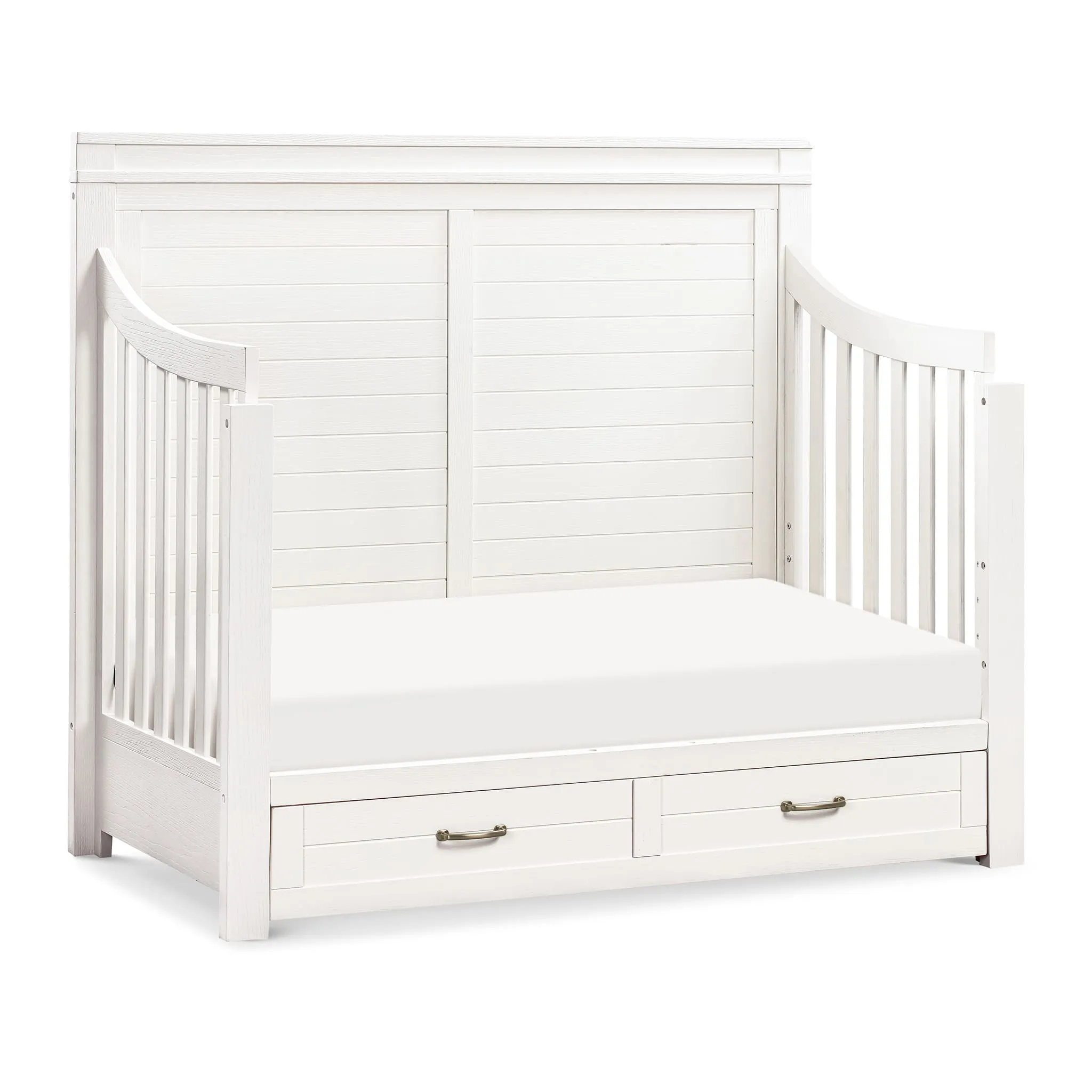 Million Dollar Baby Couchette Convertible 4 en 1 Wesley Farmhouse - Blanc Héritage