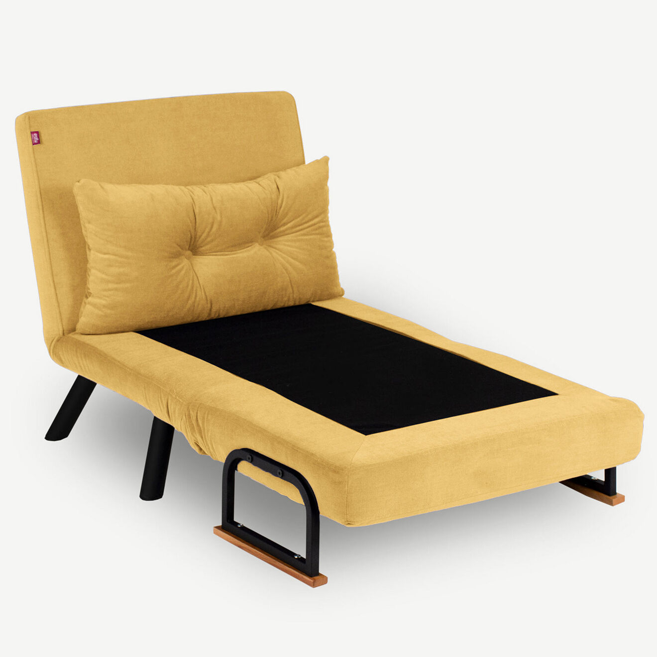 Atelier del Sofa Fauteuil convertible Sando moutarde - Assise : 50x60x45 cm
