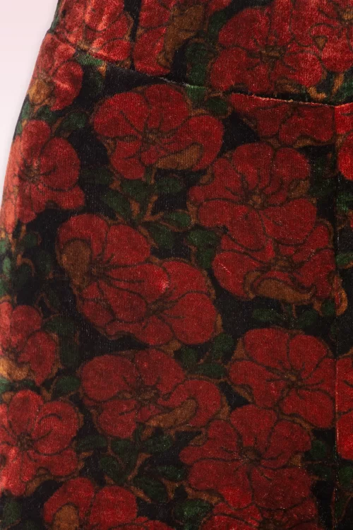 King Louie Sara Bloom broek in zwart