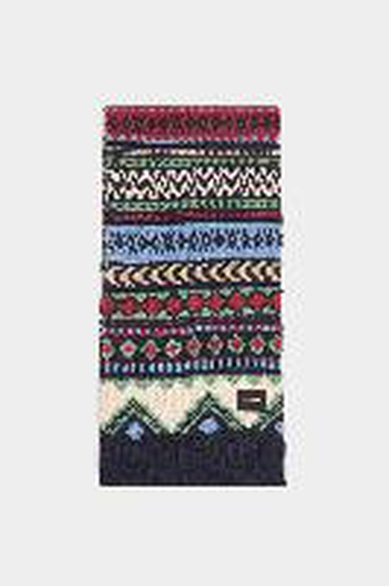 Lenço jacquard azul multicolorido