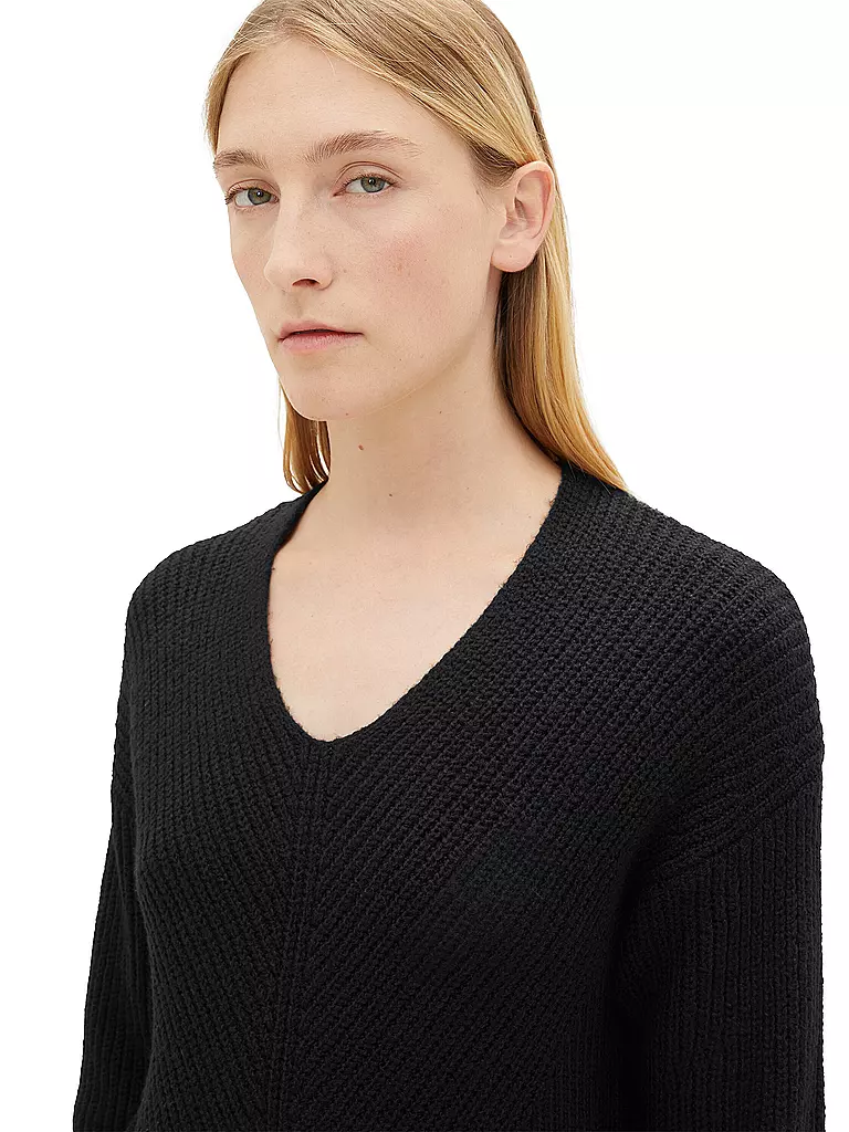 TOM TAILOR Pullover schwarz