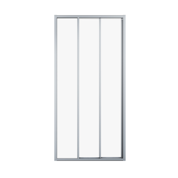 Sealskin driedelige schuifdeur voor douchecabine Hooked mat zwart 95 x 200 cm