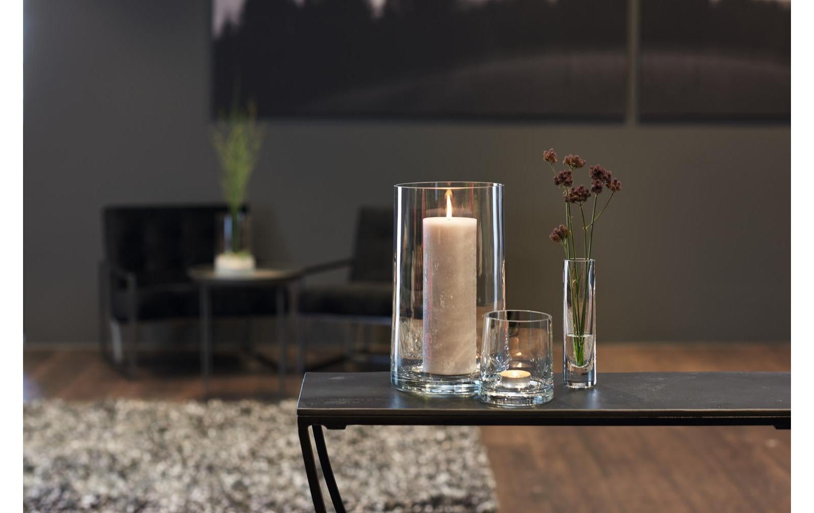 Vase Novara 26 cm 2 Stück, TransparentVase aus Kalk-Natron-Glas, Transparent