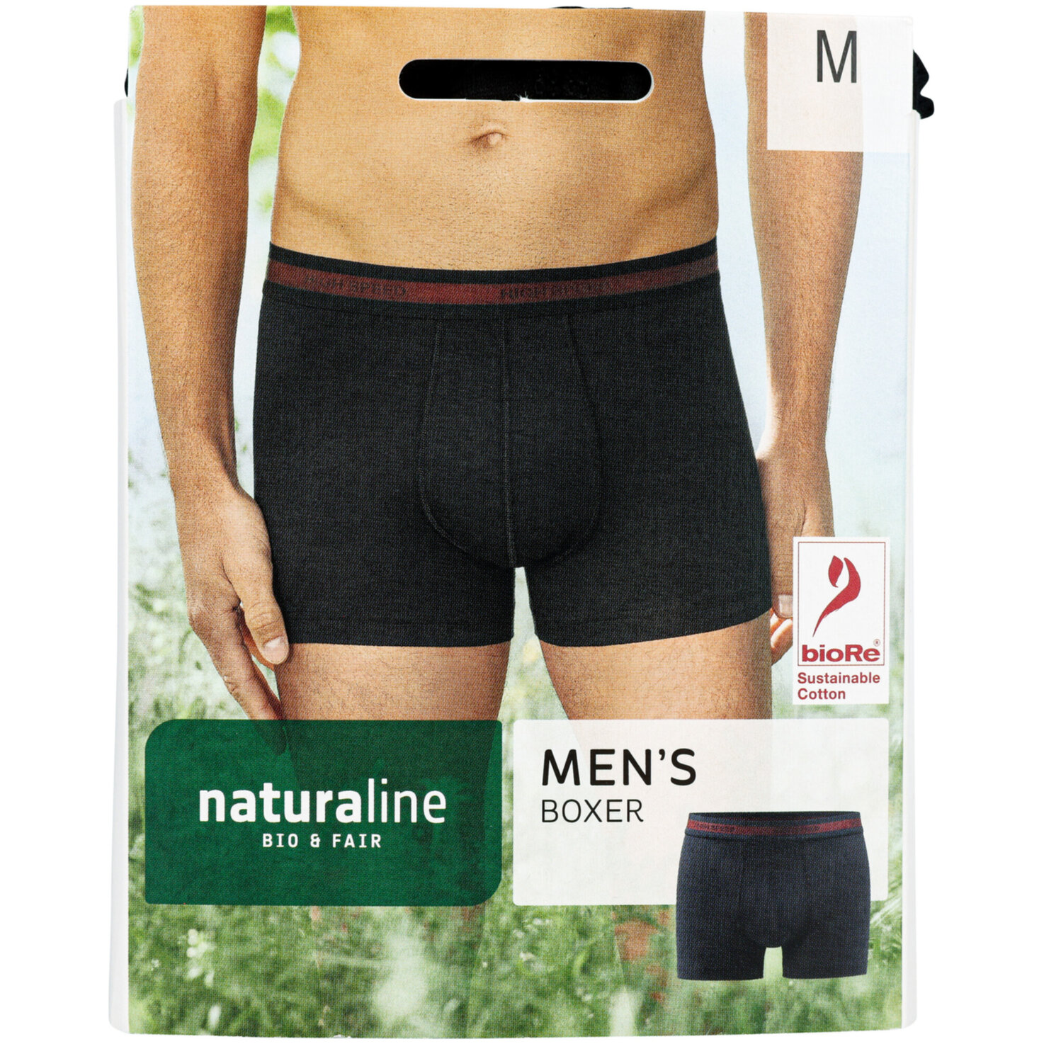 Naturaline Textil Herren Boxer schwarz M