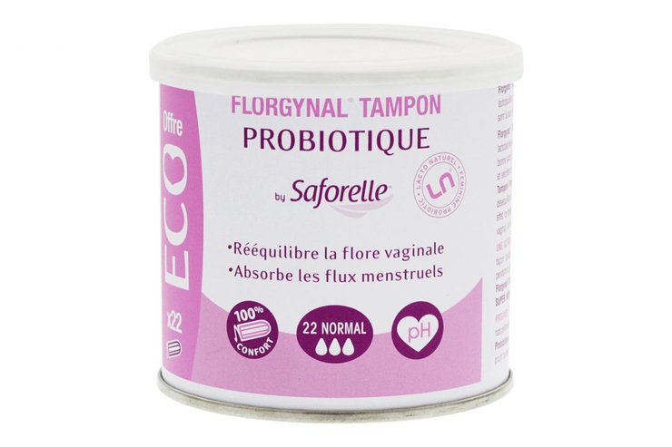 Florgynal 22 tampons avec probiotiques normal sans applicateur