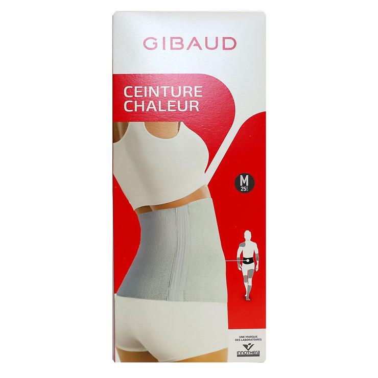 Ceinture chauffante gris anthracite taille Medium hauteur 25cm