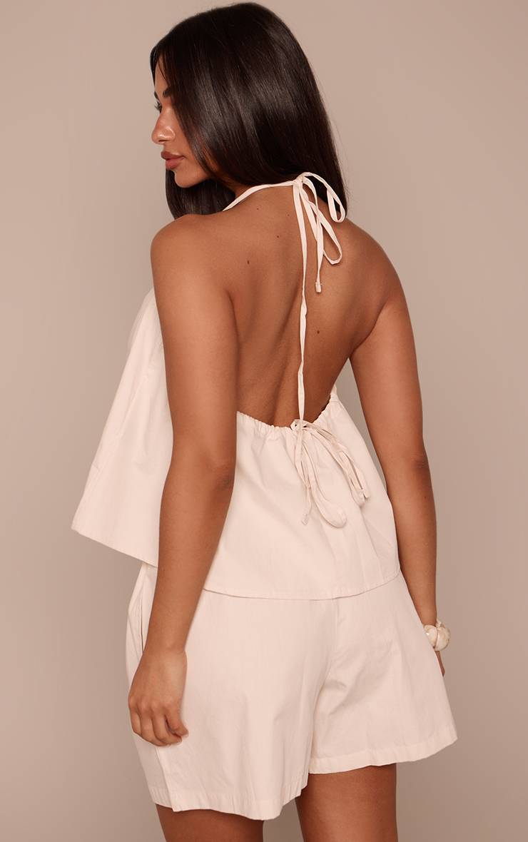 Gris Pierre Short Fluide En Popeline Assorti Petite