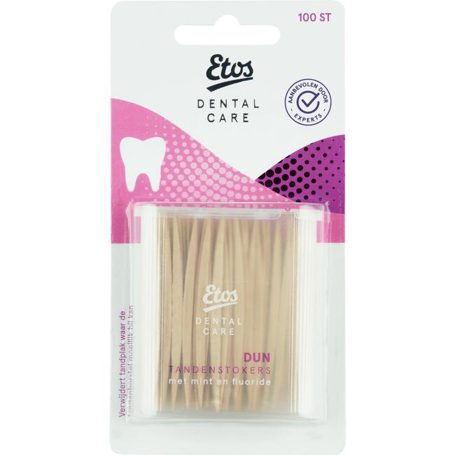 Etos Dental Care Houten Tandenstokers Dun 100 stuks