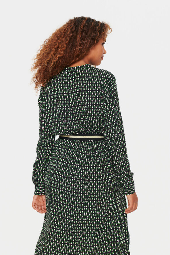 Saint Tropez PeléSZ Shirt Dress Black line florals