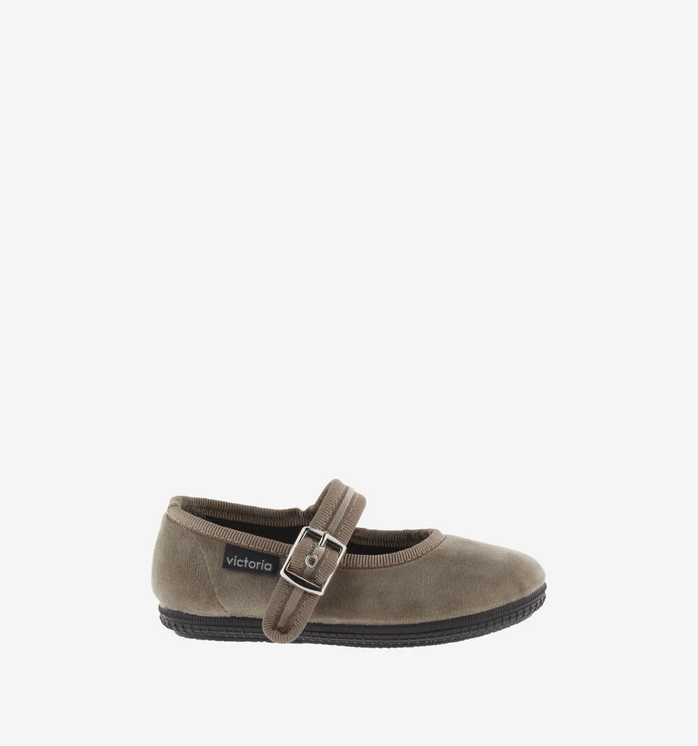 ODA VELVET MARY JANEBEIGE