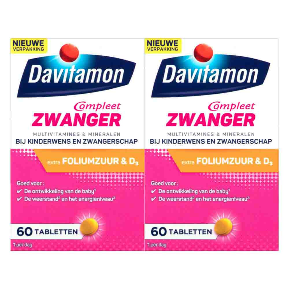 2x Davitamon Compleet Zwanger60 tabletten