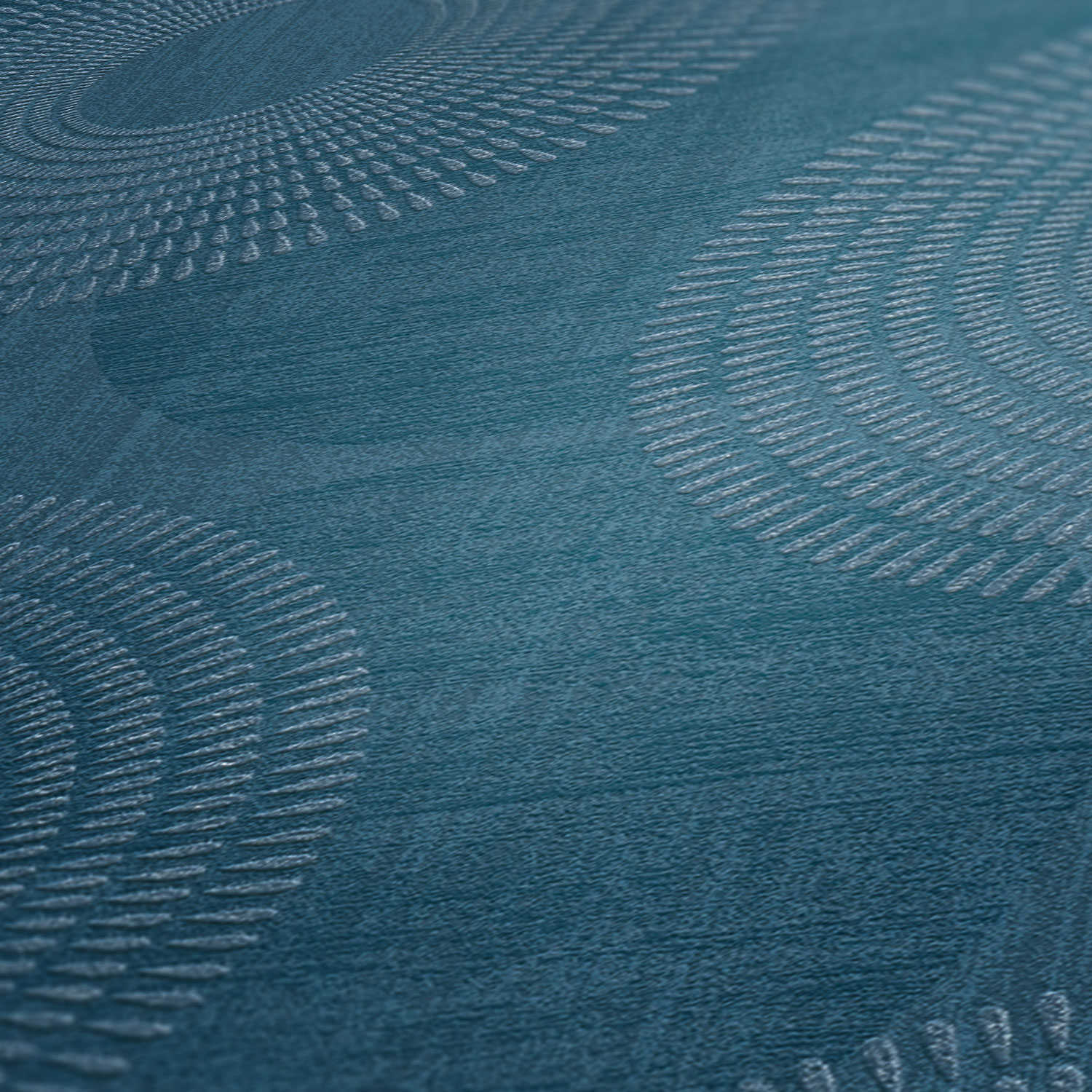 Vliestapete GRAFIK - blau - Kreise - 10 Meter