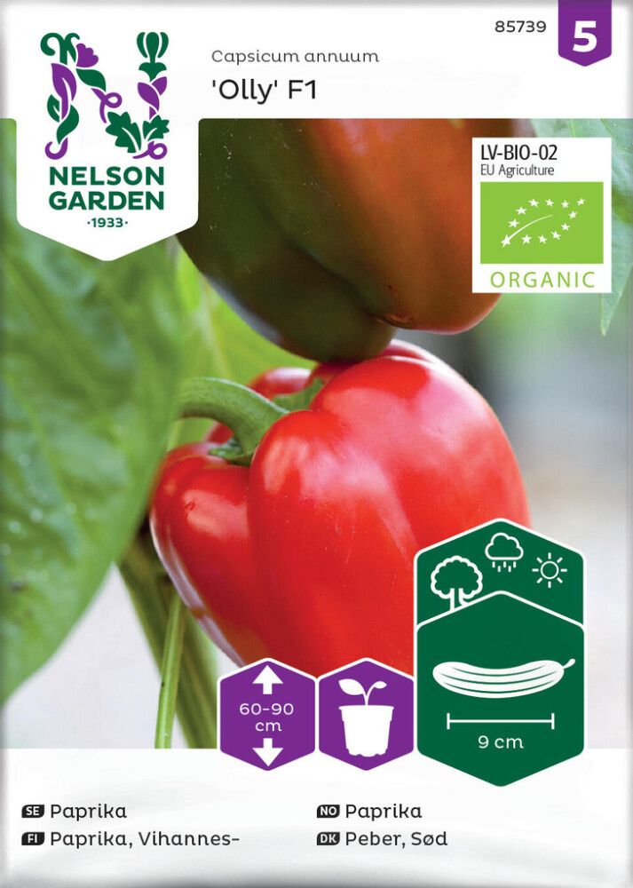 GRØNNSAKSFRØ NELSON GARDEN PAPRIKA OLLY F1