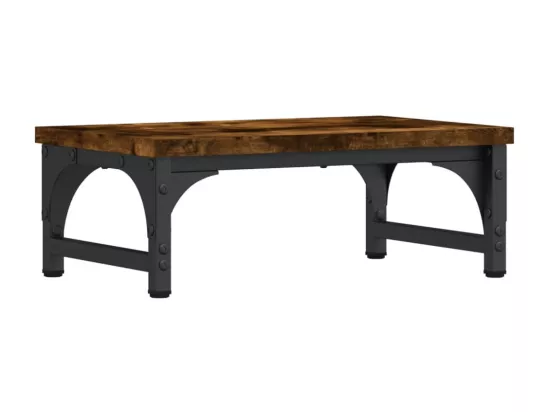 Support de moniteur chêne fumé 37x23x14 cm bois d'ingénierie