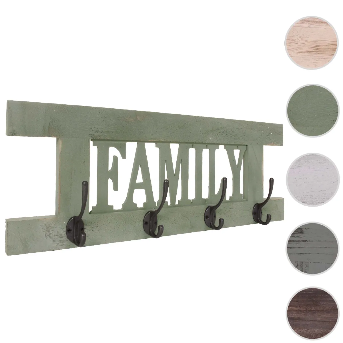 MENDLER Portemanteau HWC-C60 - Vert Shabby