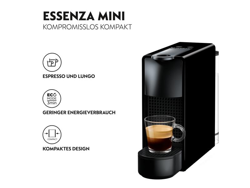 Krups Kaffeemaschine Nespresso Essenza Mini XN1108 Schwarz Kapselmaschine