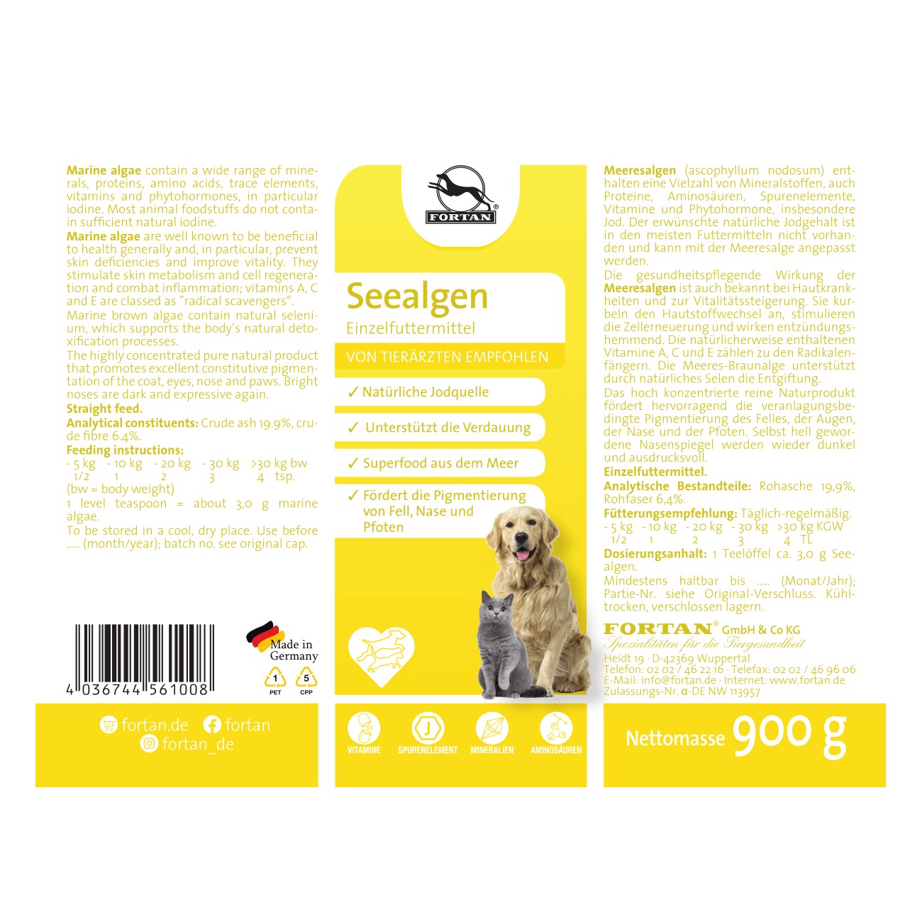 Fortan Seealgen Pulver 900 g