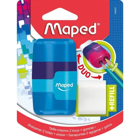 Maped Radierer und Anspitzer 2in1 CONNECT, sortiert