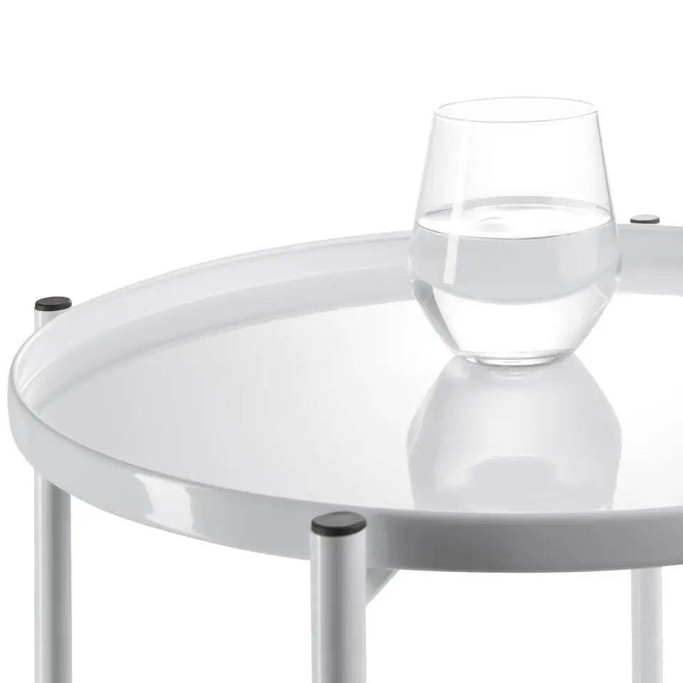 tectake Bijzettafel Oxford 45,5x45,5x53cm, Wit